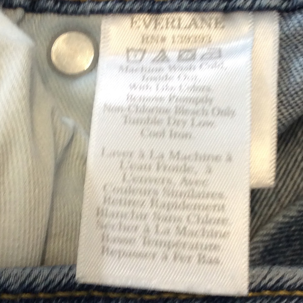 Everlane Women's Plus Straight Leg Blue Jeans waist 33 gently used #319 - Picture 5 of 9